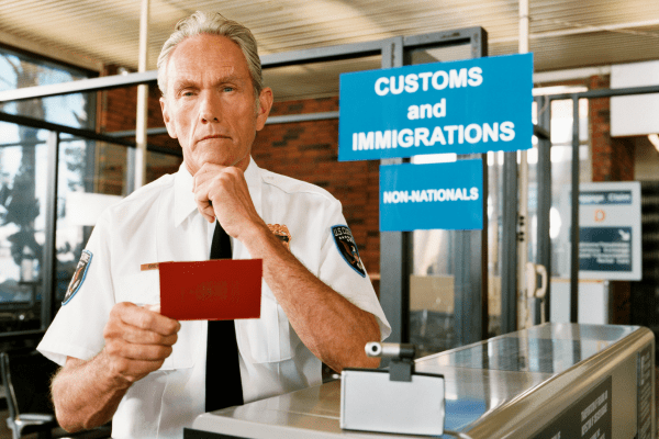Einreisekontrolle an der Grenze zu den USA