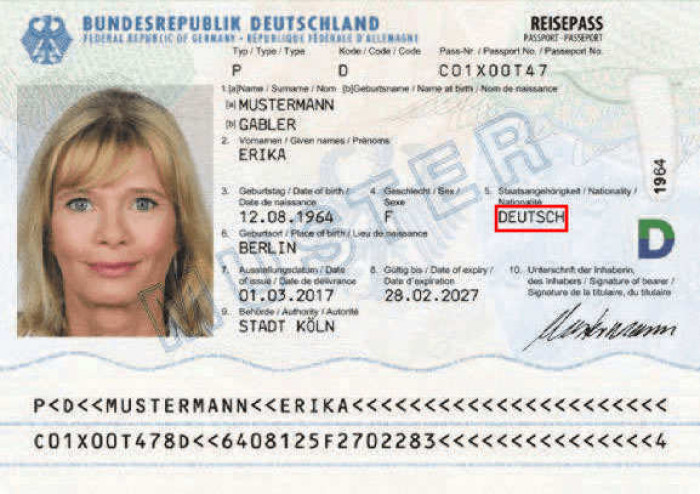 Reisepass Staatsbürgerschaft im ESTA Antrag